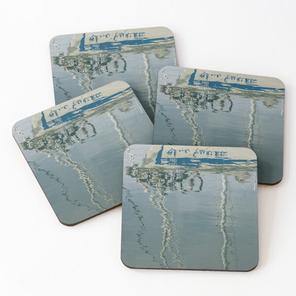 Item preview, Water Play - Abstract Boat and Bicycle Reflections designed and sold by Georgia Mizuleva.