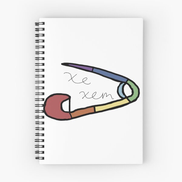 Item preview, xe/xem pronoun safety pin designed and sold by Turning-tortles.