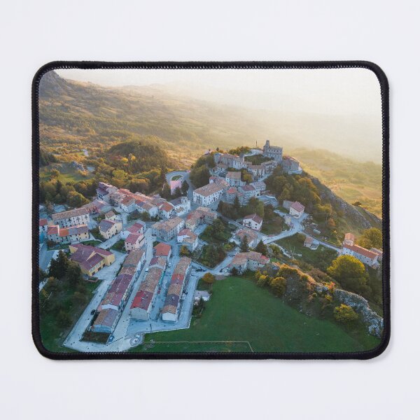 Item preview, Sunrise over a mountain villiage in central Italy, Gamberale, Abruzzo designed and sold by NicBucci.