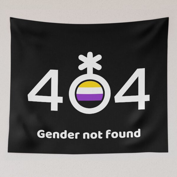 Artikelvorschau, 404 Geschlecht nicht gefunden PRIDE-Aufdruck - Schwarz entworfen und verkauft von INSOMNIAC101.