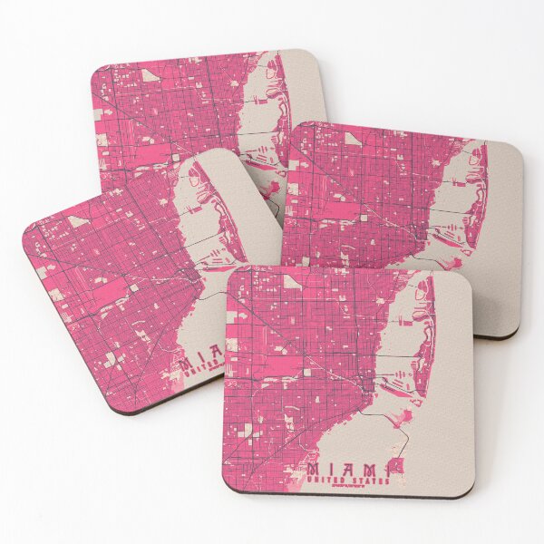 Item preview, Miami City Map of Florida, USA  - Blossom designed and sold by deMAP.