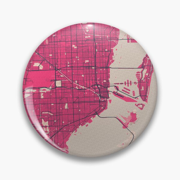 Item preview, Miami City Map of Florida, USA  - Blossom designed and sold by deMAP.