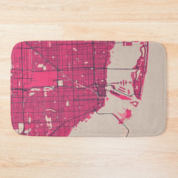Item preview, Miami City Map of Florida, USA  - Blossom designed and sold by deMAP.