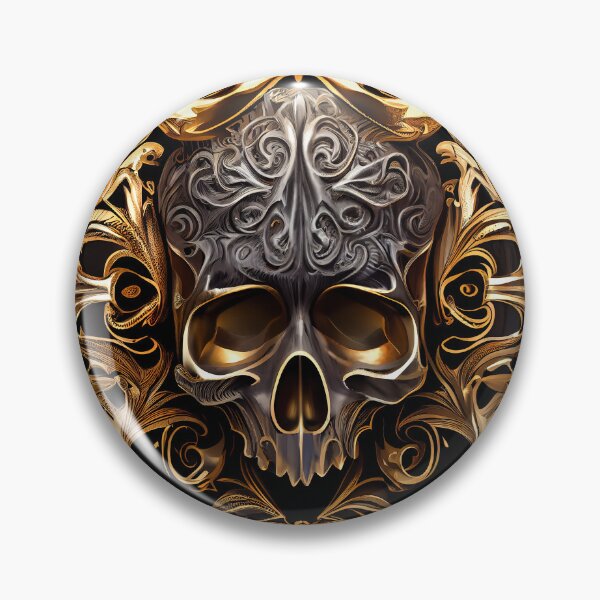 Item preview, Skull in gold baroque style designed and sold by ArslanWorld.