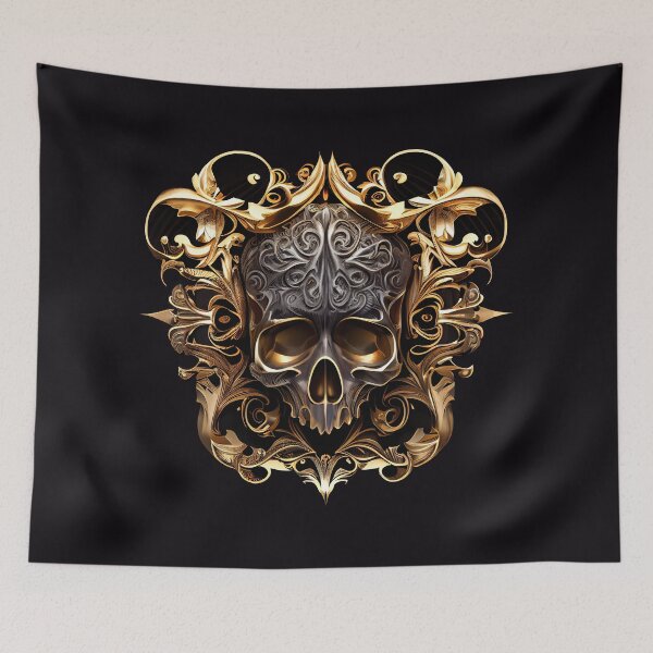 Item preview, Skull in gold baroque style designed and sold by ArslanWorld.