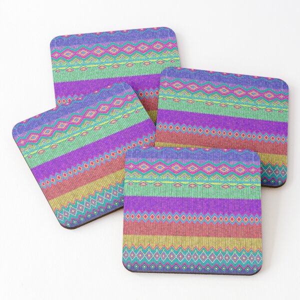 Item preview, Knitted Inspired Jewel Tone Ethnic Embellishments - Textile Patterns designed and sold by ttsayt1earth.