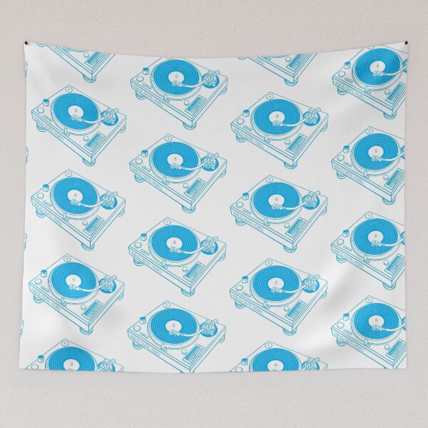 Item preview, Retro Hip Hop Boombox Graphic (Vivid Cerulean Lines) Analog / Music designed and sold by analogdigitalvz.
