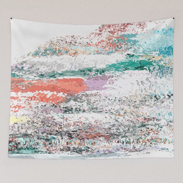 Item preview, The Snow Mountain, Abstract Nature Digital Painting, Scandinavian Landscape Winter Travel designed and sold by 83oranges.com.