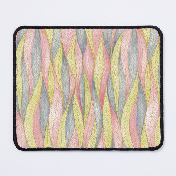 Item preview, Gray, pink and light green leaves with gold contours designed and sold by IrinaIkar.