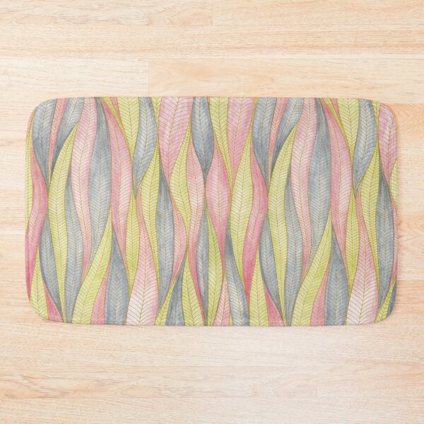 Item preview, Gray, pink and light green leaves with gold contours designed and sold by IrinaIkar.