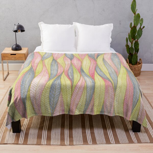 Item preview, Gray, pink and light green leaves with gold contours designed and sold by IrinaIkar.