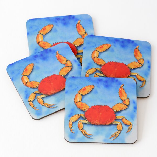 Item preview, Crab highly detailed watercolor painting designed and sold by DrawItOnce.