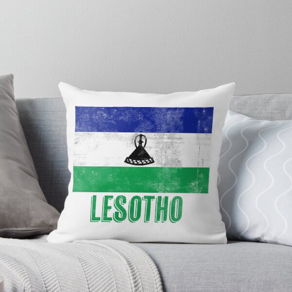 Item preview, Flag of Lesotho "Grunge" look. designed and sold by KTSubz Faith & Fun Designs.