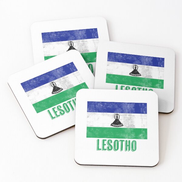Item preview, Flag of Lesotho "Grunge" look. designed and sold by KTSubz Faith & Fun Designs.