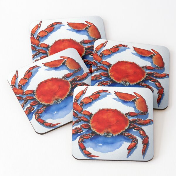 Artikelvorschau, Crab highly detailed watercolor painting entworfen und verkauft von DrawItOnce.