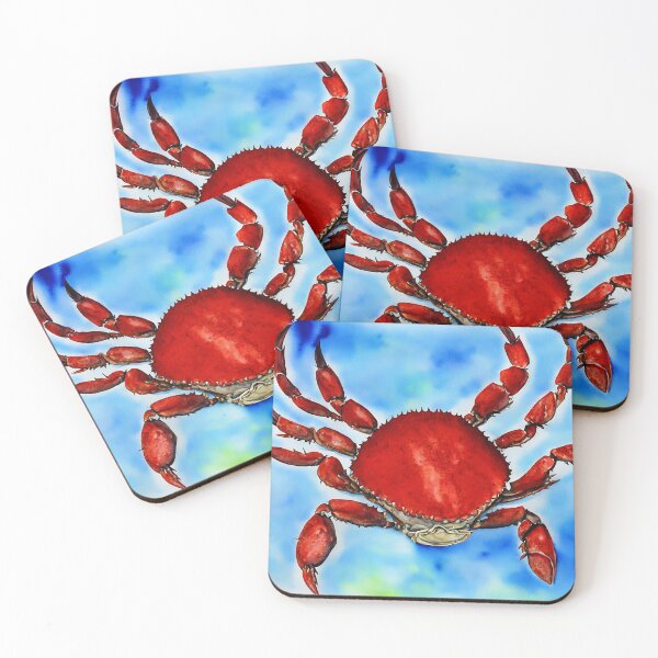 Artikelvorschau, Crab highly detailed watercolor painting entworfen und verkauft von DrawItOnce.