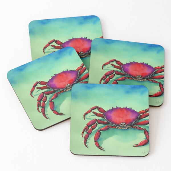 Artikelvorschau, Crab highly detailed watercolor painting entworfen und verkauft von DrawItOnce.