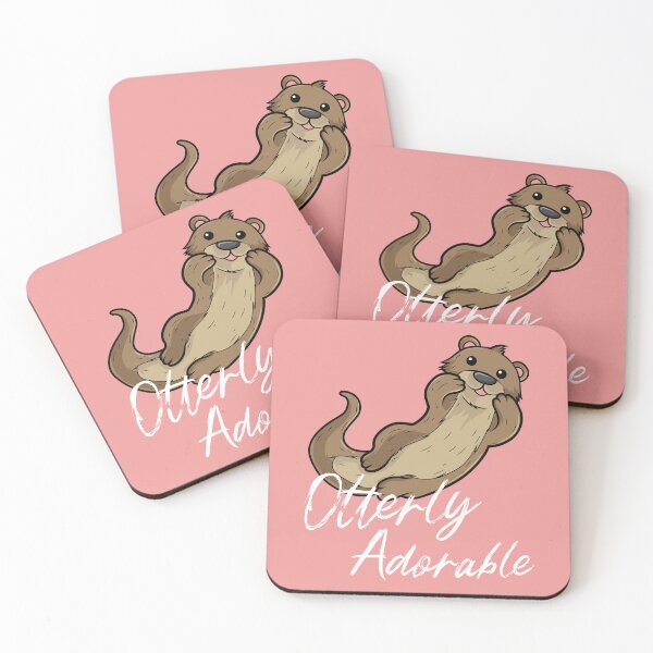 Item preview, Otterly Adorable - Cute Kawaii Otter Pun designed and sold by TheButtonCrew.