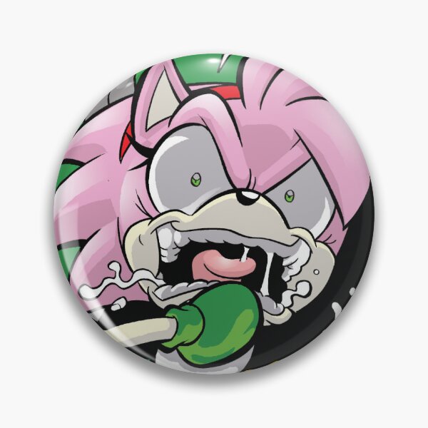 Sonic Tails Knuckles Amy Rose Sonic the Hedgehog Fan Art Sticker Button  Badge Pin 