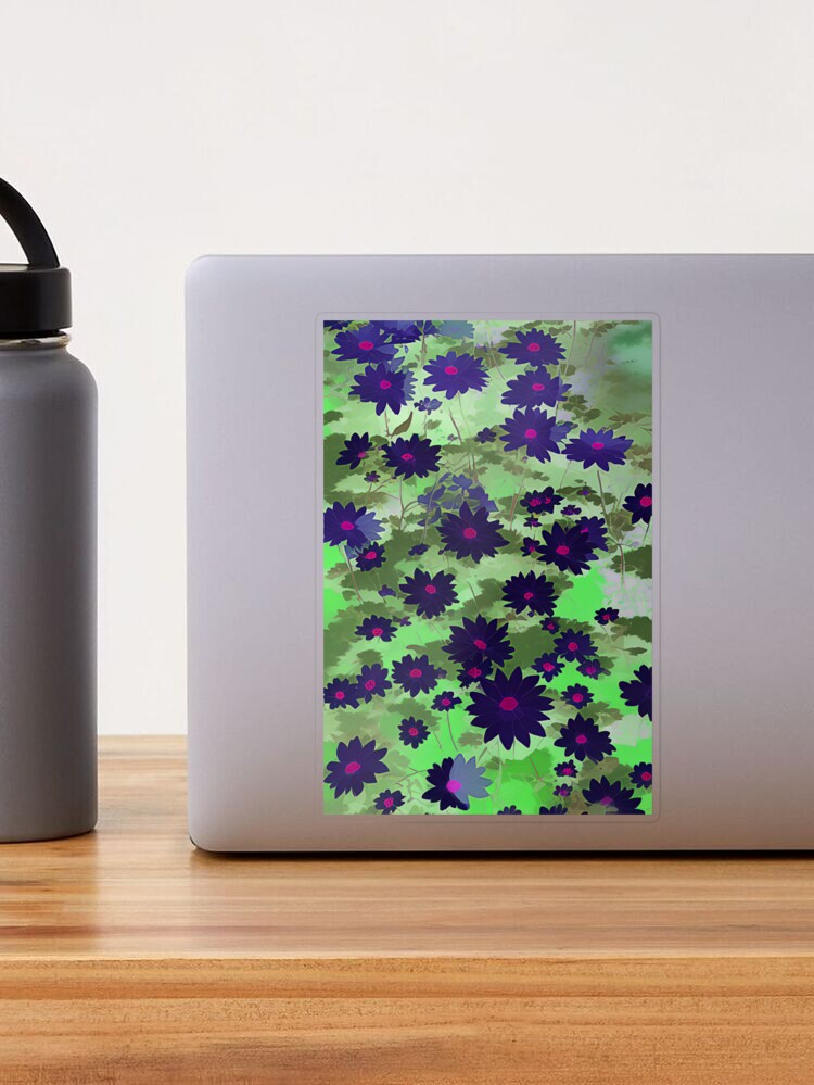 Field of Flowers Green Thermos Bottle