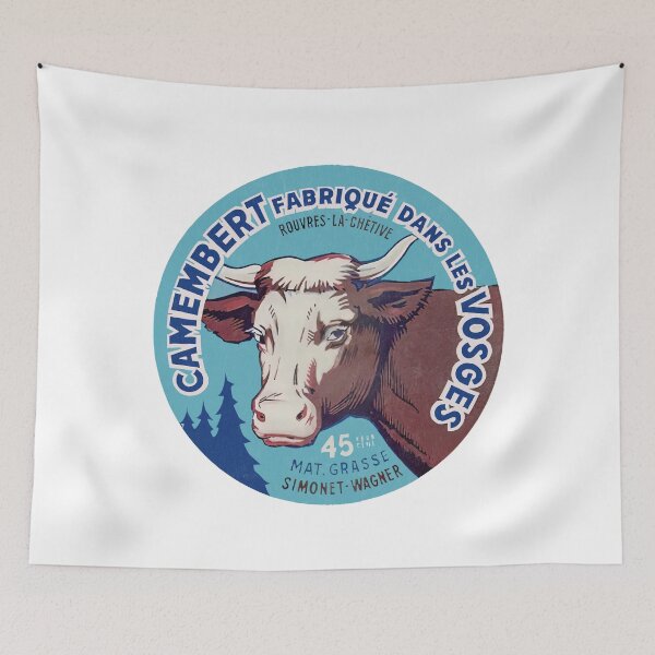 Item preview, Camembert -- Vintage Francophile Cheese Label designed and sold by eleurmitiy.