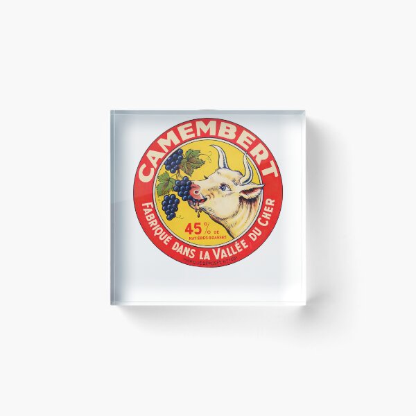 Item preview, Camembert --- Vintage Francophile Cheese Label designed and sold by eleurmitiy.