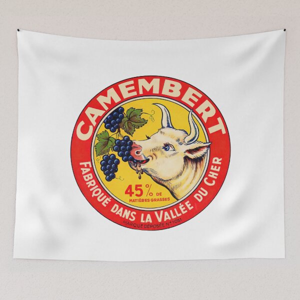 Item preview, Camembert --- Vintage Francophile Cheese Label designed and sold by eleurmitiy.