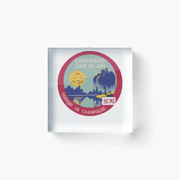 Item preview, Camembert De Clair De Lune --- Vintage Francophile Cheese Label designed and sold by eleurmitiy.