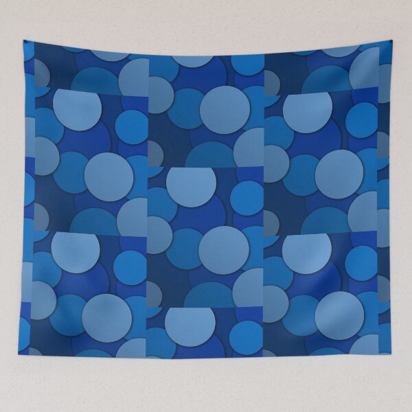 Item preview, Blue Circles Geometric pattern. designed and sold by Kanchan1987.