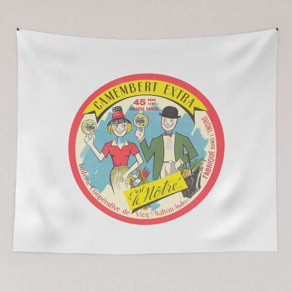Item preview, Camembert Extra  -- Vintage Francophile Cheese Design designed and sold by eleurmitiy.