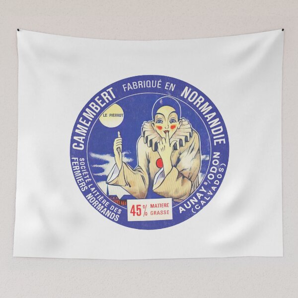 Item preview, Camembert Normandie -- Vintage Francophile Cheese Label designed and sold by eleurmitiy.