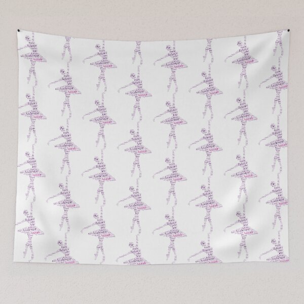 Aperçu de l'œuvre Ballet Typographie: Violet - Rose créée et vendue par KingdomArt101.