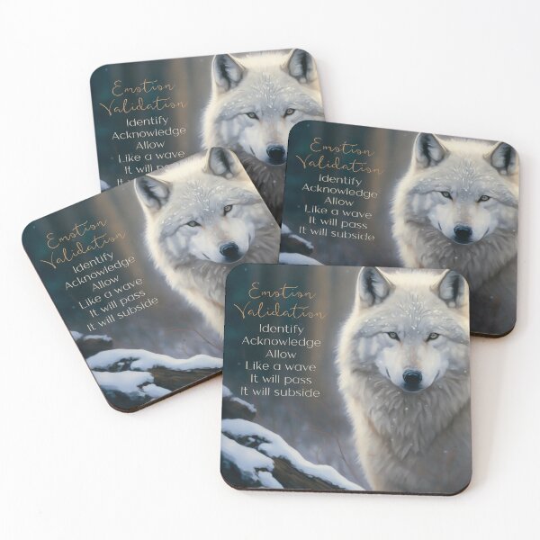 Item preview, Arctic Wolf Guide: Emotion Validation, Emotion Regulation DBT skills practice designed and sold by Orianah.