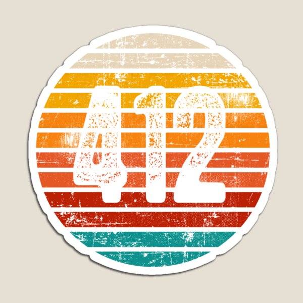 Item preview, Distressed Vintage Sunset 412 Area Code designed and sold by Gold Wings Tees.