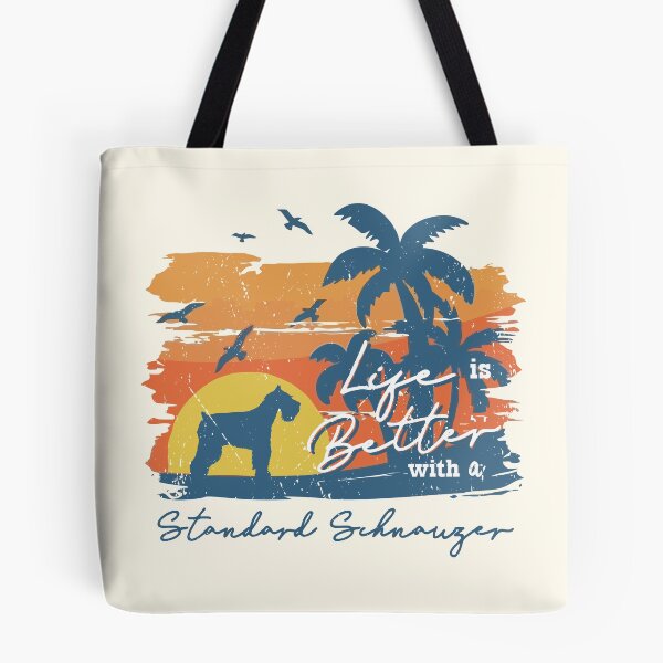 Item preview, Life is Better With Standard Schnauzer Beach Sunset Retro Vintage designed and sold by rafaeltto.