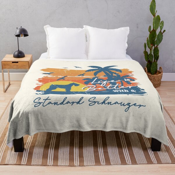 Item preview, Life is Better With Standard Schnauzer Beach Sunset Retro Vintage designed and sold by rafaeltto.