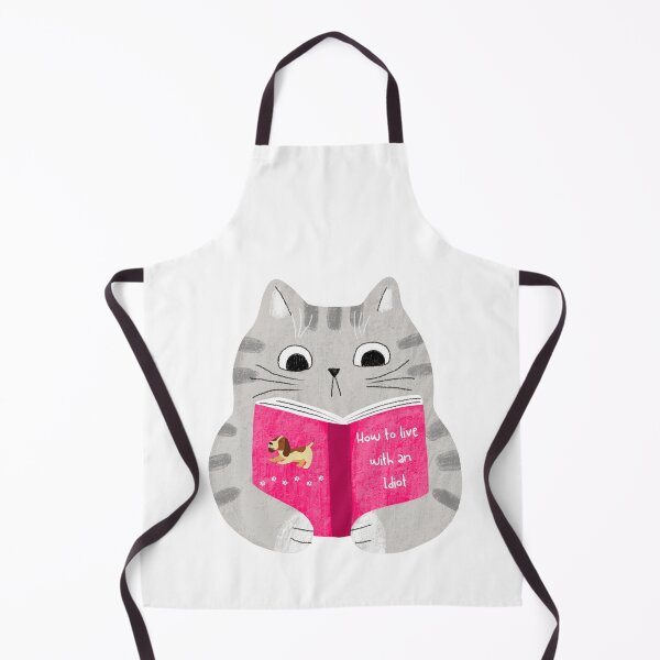 Item preview, How to Live with an Idiot Funny Cat Reading a Book designed and sold by mkzmerch.