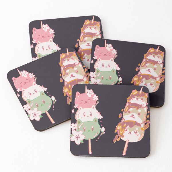 Item preview, Hanami Cat Dango and Mitarashi Shiba Dango designed and sold by WormLasagna.