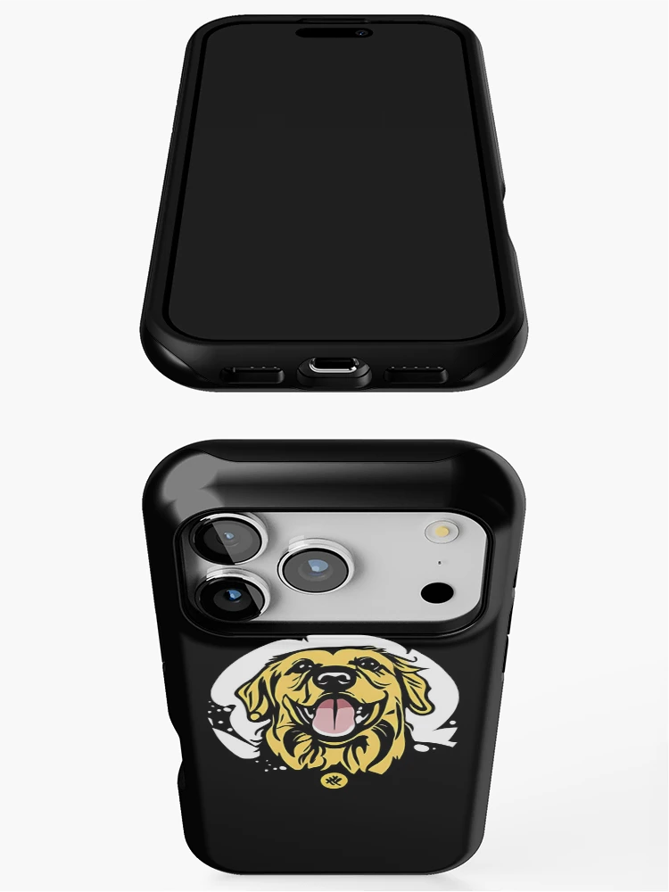 Thumbnail 3 of 4, iPhone Case, Stylized Dog Sticker Abstract Design designed and sold by Litheon.