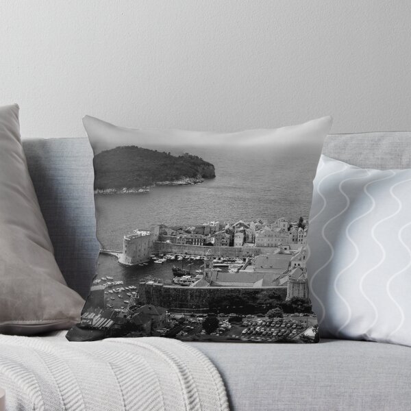Item preview, Dubrovnik Old City Panorama - BW designed and sold by lesslinear.