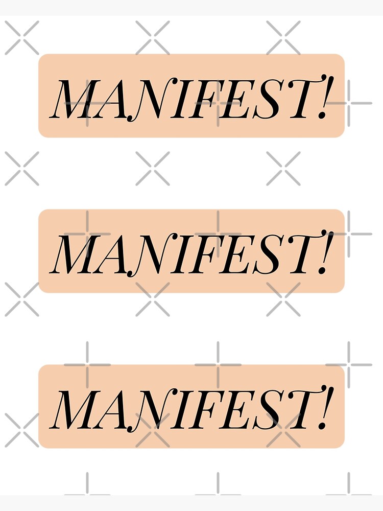 Manifest Sticker For Sale By Tanchaii Redbubble 8228