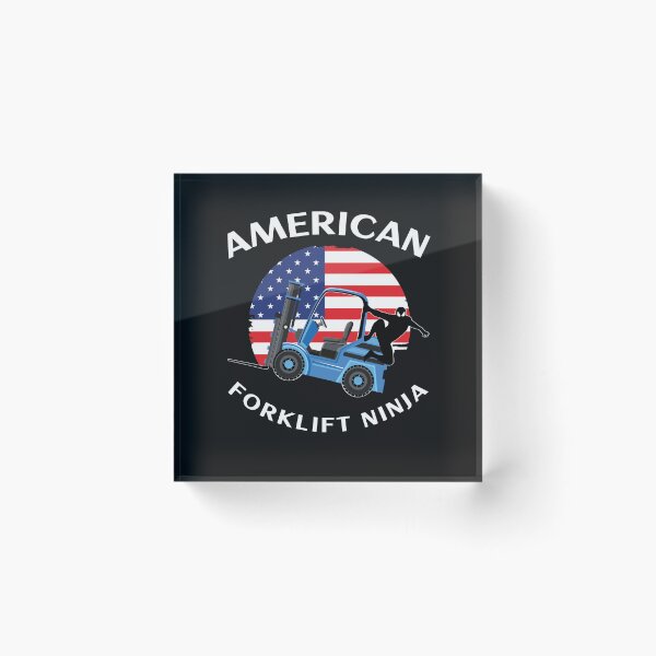 Item preview, Forklift Ninja, American Forklift Ninja BW designed and sold by TeamsterLife.