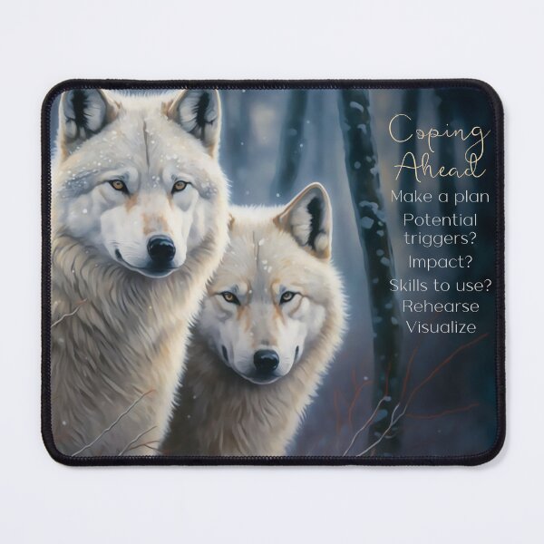 Item preview, Arctic Wolf Guide: Coping Ahead and Making a Plan, Emotion Regulation DBT skills practice designed and sold by Orianah.