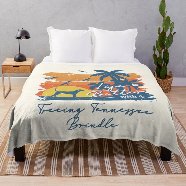 Item preview, Life is Better With Treeing Tennessee Brindle Beach Sunset Retro Vintage designed and sold by rafaeltto.