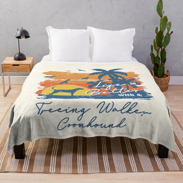 Item preview, Life is Better With Treeing Walker Coonhound Beach Sunset Retro Vintage designed and sold by rafaeltto.