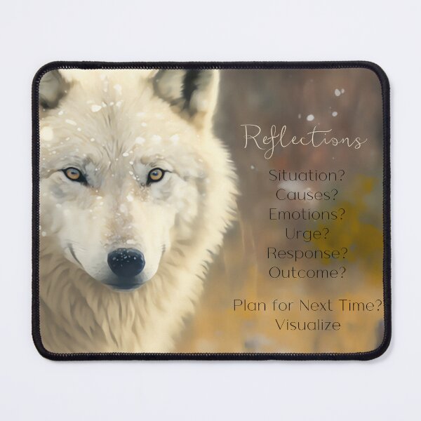 Item preview, Arctic Wolf Guide: Reflecting on Triggers of Distress, Journalling, Distress Tolerance DBT skills practice:  designed and sold by Orianah.