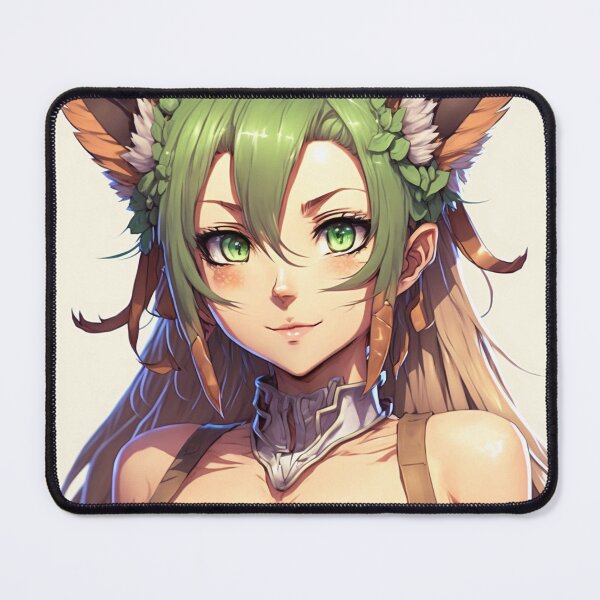 Item preview, Cute Green Hair Anime Girl Character designed and sold by Ozy Art.
