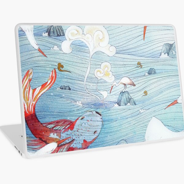 Big fish and birds Laptop Skin