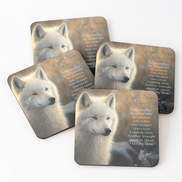 Item preview, Arctic Wolf Guide: Mindfulness of thoughts. Nonjudgement, Acceptance and Acknowledgement designed and sold by Orianah.