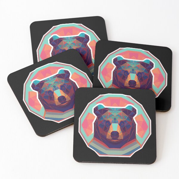 Item preview, Psychedelic Bear Sticker Abstract Design  designed and sold by Litheon.
